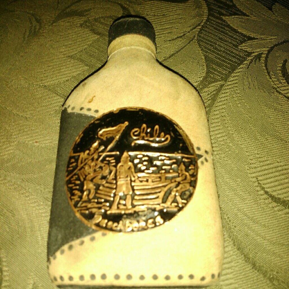 Flask with leather